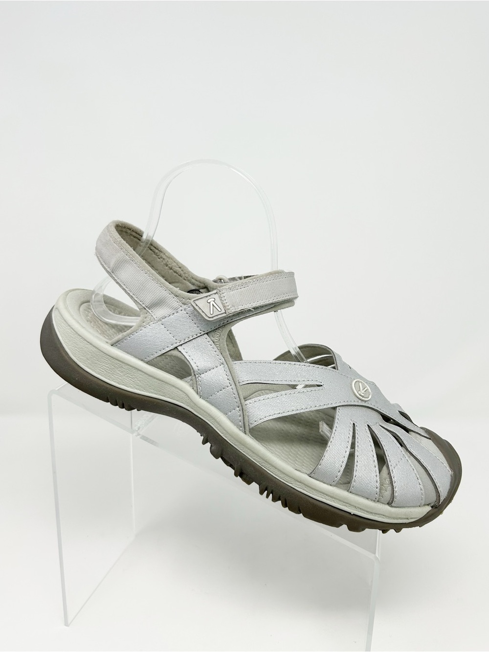 KEEN Rose Womens Sport Sandals Silver Gray Closed Toe Water Hiking Size 10.5